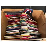 Lot of Assorted Plastic and Wooden Hangers