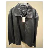 Haggar Black Leather Jacket - Size XXL