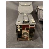 Lot of Vintage Kodak Beau Brownie Camera and Binoculars with Cases