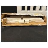 Folding Decorative White Slatted Screen Divider