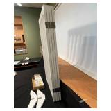 Folding Decorative White Slatted Screen Divider