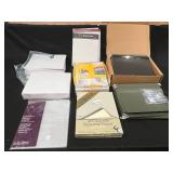 Assorted Office Supplies Lot: Copy Paper, Binder Page Refills, Hanging Folders