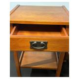 Pair of Wooden Side Tables with Single Drawer
