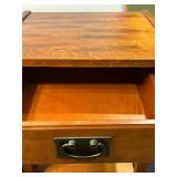 Pair of Wooden Side Tables with Single Drawer