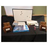 Office Supplies Bundle: Xerox Vitality Printer Paper, Sony DVD+R, Wooden File Holders, QuickFit Binders, and Magnetic Dry-Erase Board