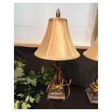 Pair of 22" Table Lamps with Faux Ivy Decor