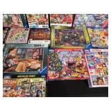 Lot of Assorted Jigsaw Puzzles - 500 to 1000 Pieces