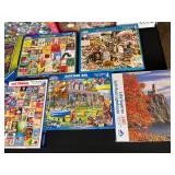 Lot of Assorted Jigsaw Puzzles - 500 to 1000 Pieces