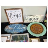 Assorted Picture Frames and Home Decor Wall Art Lot