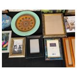 Assorted Picture Frames and Home Decor Wall Art Lot