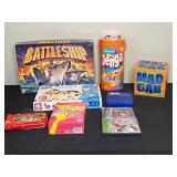 Board Game and Puzzle Lot including Battleship, Jenga, Mad Gab, and More