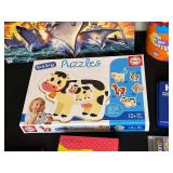Board Game and Puzzle Lot including Battleship, Jenga, Mad Gab, and More