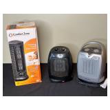 Lot of 3 Space Heaters: Comfort Zone, Holmes, and Lasko