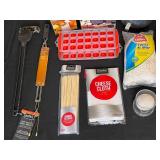 Mixed Lot of Kitchen and Cleaning Supplies - Chocolate Fondue Pot, Grill Brush, Freezer Paper