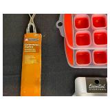 Mixed Lot of Kitchen and Cleaning Supplies - Chocolate Fondue Pot, Grill Brush, Freezer Paper