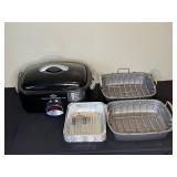 Rival 20 Quart Programmable Roaster Oven with Circulon Roasting Pans