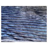 Lot of 2 Cozy Blankets - White and Navy Blue