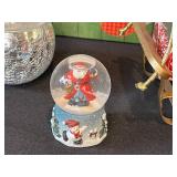 Christmas Lot Including Snow Globes / Plates / Glassware and Merry Pillow