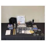 Mixed Office Supply Lot - Calculators, Magnifiers, CDs, and More