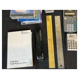 Mixed Office Supply Lot - Calculators, Magnifiers, CDs, and More