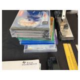 Mixed Office Supply Lot - Calculators, Magnifiers, CDs, and More