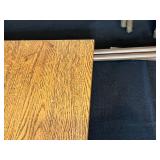 Set of 4 Folding Wood Grain TV Trays with Metal Legs