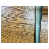 Set of 4 Folding Wood Grain TV Trays with Metal Legs