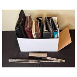 Assorted Office Binders and Clipboards in Box
