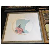 Set of Framed Wall Art with Decorative Mirrors and Empty Frame