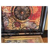 Set of Framed Wall Art with Decorative Mirrors and Empty Frame
