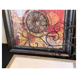 Set of Framed Wall Art with Decorative Mirrors and Empty Frame