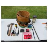 Assorted Hand Tools and Tool Bucket Set