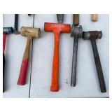 Lot of Various Hammers, Mallets, and Hand Tools