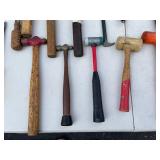 Lot of Various Hammers, Mallets, and Hand Tools