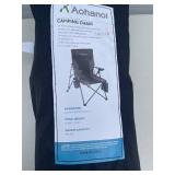 Aohanoi Reclining Camping Chair with Headrest and Cooler Pocket