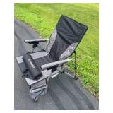 Aohanoi Reclining Camping Chair with Headrest and Cooler Pocket