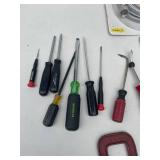 Assorted Hand Tools and Clamps Lot