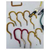 Lot of Bungee Cords, Hooks, Clamps, and Hardware