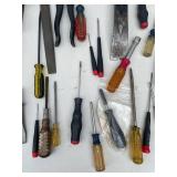 Assorted Hand Tools and Screwdrivers Lot