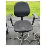 Lot of 3 Office Chairs - Adjustable Height with Armrests
