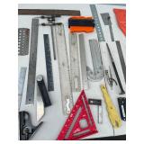 Large Lot of Vintage and Modern Measuring Tools and Squares