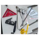 Large Lot of Vintage and Modern Measuring Tools and Squares