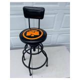 Heavy-Duty Adjustable Bar Stool with Backrest