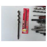 Collection of Drill Bits and Accessories with Metal Tool Box