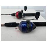 Lot of 2 Fishing Rods: Browning Silaflex & Berkley Lightning Rod with Zebco Reels