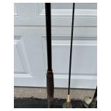 Lot of 5 Vintage Fishing Rods with Reels