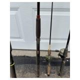 Lot of 5 Vintage Fishing Rods with Reels