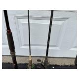 Lot of 5 Vintage Fishing Rods with Reels
