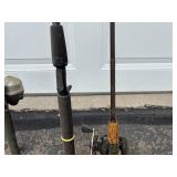 Lot of 5 Vintage Fishing Rods with Reels
