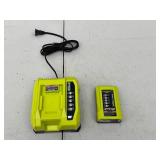 Ryobi 40V Lithium Battery Charger and Battery